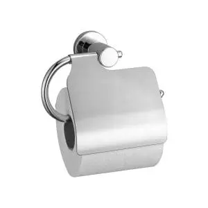Portarollos individual para el baño Baho FLASH con tapa cromado - FLASA007B - Gamma