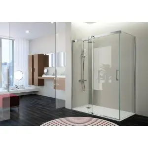 Mampara frontal de ducha fijo + puerta corredera TN102 16 - Triana - Kassandra