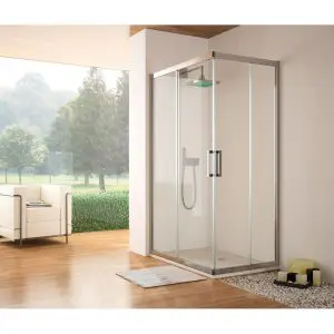 Mampara angular de ducha 2 fijos + 2 puertas correderas - 300 TR607+607 16 - Kassandra Mampara angular de ducha 2 fijos + 2 puertas correderas - 300 TR607+607 16 - Kassandra
