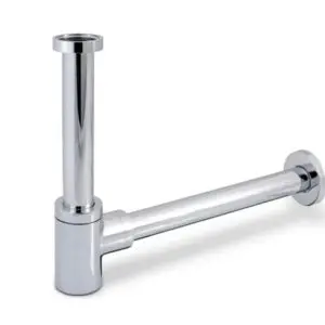 Sifón botella horizontal lavabo/bidet 1 1/4" compacto cromo Ø300mm - 2000000050 - Stillö