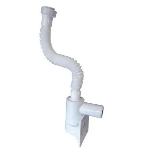 Sifón botella inferior lavabo/bidet 1 1/4" flexible blanco Ø40mm - 2000000100 - Stillö