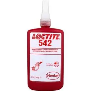 Botella sellador Hidráulico 542 con base acrílica 250ml marrón para roscas 3/8-3/4 -2180000021 - Loctite