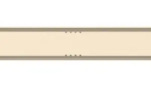 Kit para plato de obra con sumidero Ruber Reducido con sifón de 30 mm y rejilla EVOLUX LISA CREAM 120 x 7 cm Reducido - EVOLUX -IE61605R - Estil Gurú