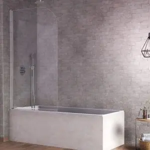 Mampara de bañera abatible cromo 6mm - Rita - RI570 - Kassandra