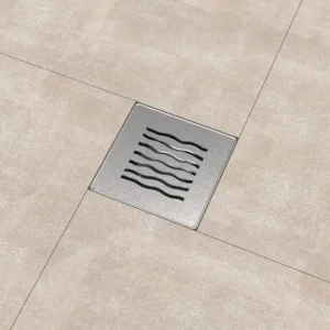 Kit para plato de obra con sumidero Ruber con sifón de 50 mm y rejilla AIKIT ONDE EVO - EVO -IB20017 - Estil Gurú
