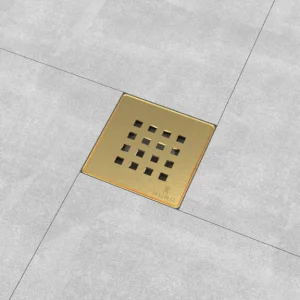 Kit para plato de obra con sumidero Ruber con sifón de 50 mm y rejilla AIKIT EVO ORO - EVO COLORS -IB20021 - Estil Gurú